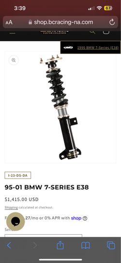 BMW 740i Bc racing coilovers