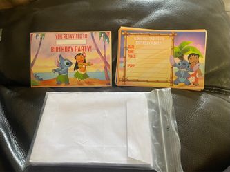 Party invitations lilo & stitch