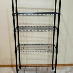 5 shelf- black metal storage shelves 