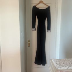 Long Black Dress Evening Wedding Small Elegant 