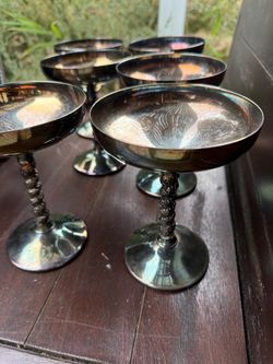 Vintage F.B. Rogers Silverplate Goblets- Set of 6- Made in Spain