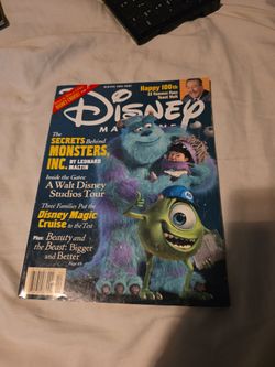 Winter 2001-2002 edition of Disney Magazine featuring Monsters, Inc. on the cover