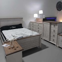 Willowton Whitewash Bedroom Set, Household, Home İmprowement
