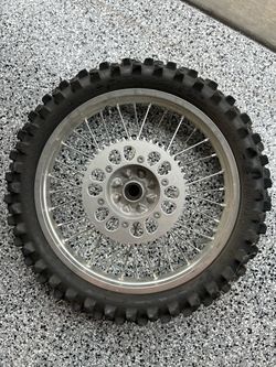 Dirt Bike Rear and front Wheel with Dunlop Tire