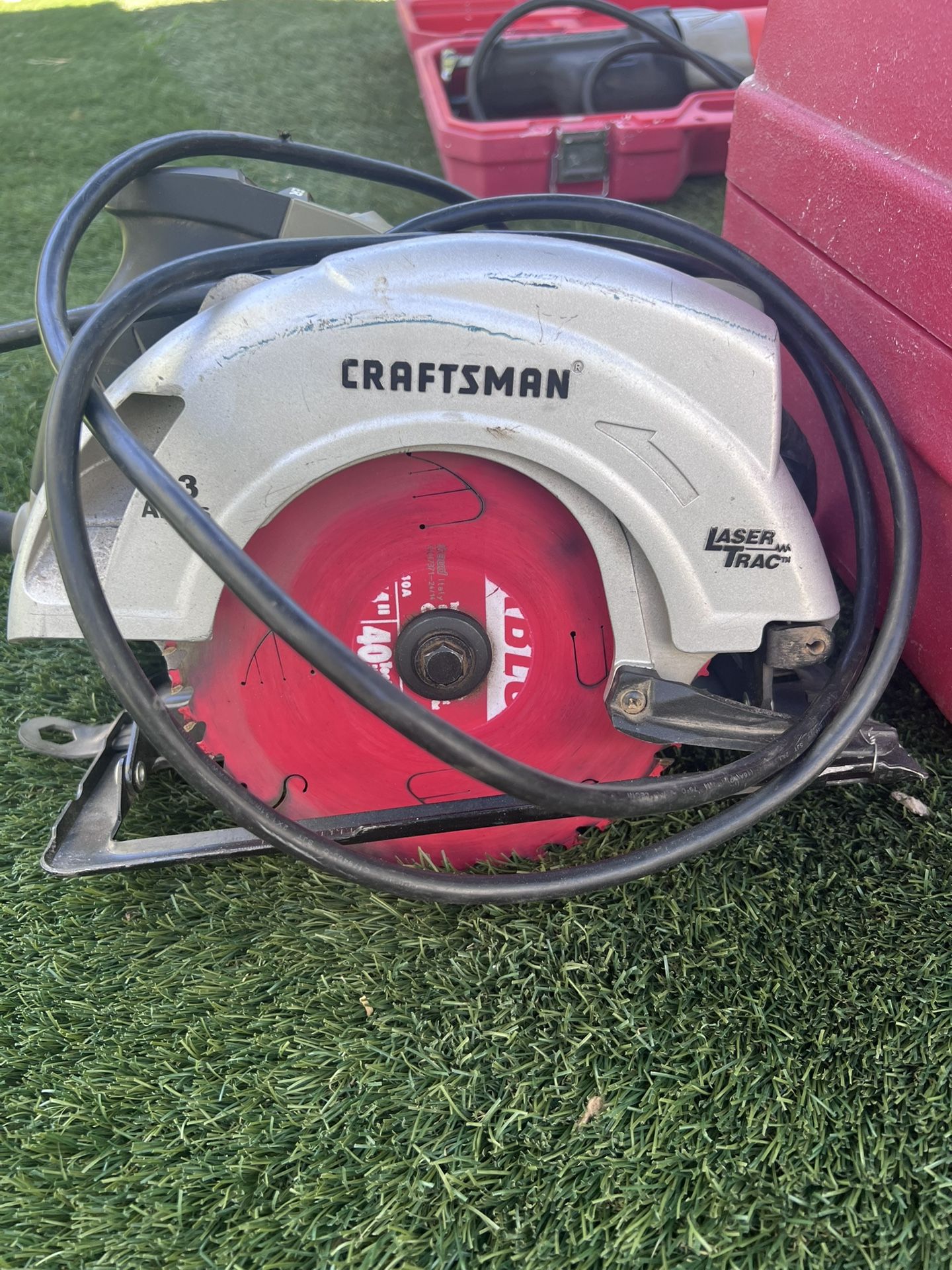 Craftsman Laser Trac 7 1/4" Circular Saw, # (contact info removed)0, Corded 13 Amp, Work Light