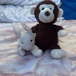 Monkey & bunny Plushies
