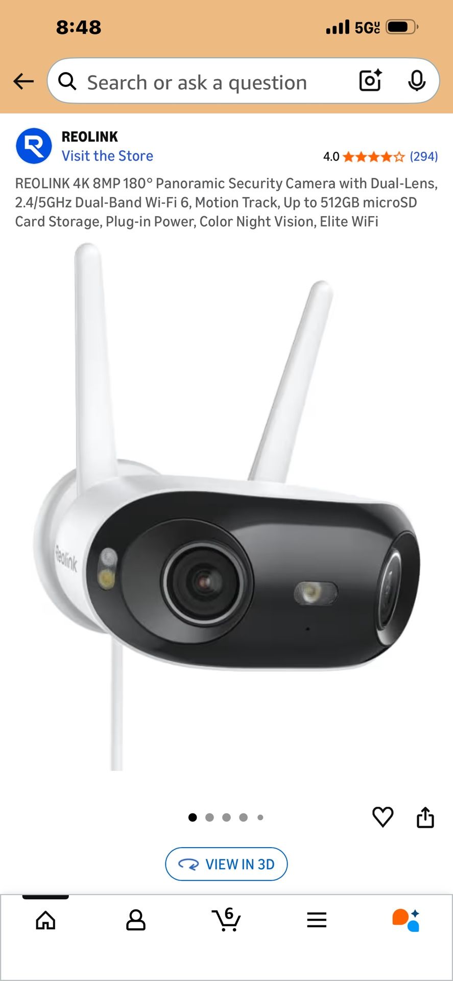 REOLINK 4K PoE Security IP Camera Turret Camera Outdoor with 3X Optical Zoom 2.8mm 8mm Lens 110 Degree Wide View 100ft Color Night Vision 2 Way T