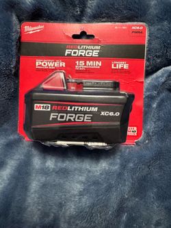 New Milwaukee M18 18V Lithium-Ion REDLITHIUM FORGE 6.0 Ah Battery Pack