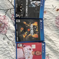 PS4 Mortal kombat, Call Of Duty 4, FIFA soccer