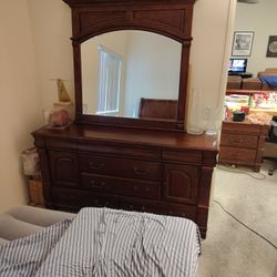Sleigh Bed and Dresser