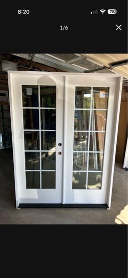 60 x 80 patio French door with grids
