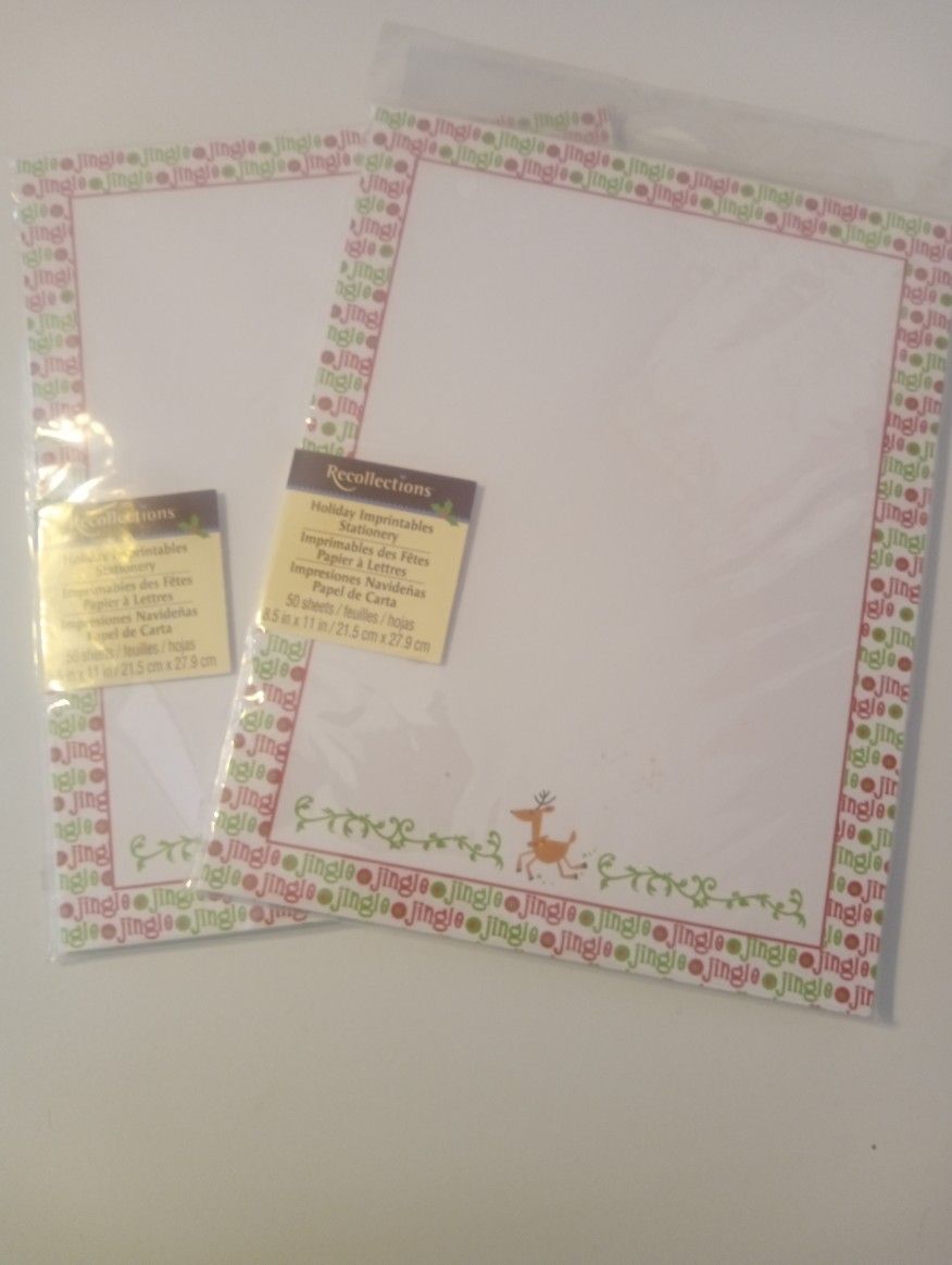 Christmas Holiday Printed Stationary