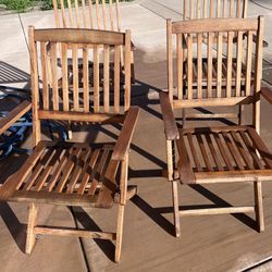 Teak Folding Chairs 