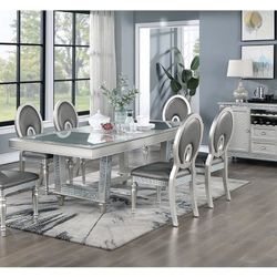 Silver Dining Table Set (Free Delivery)