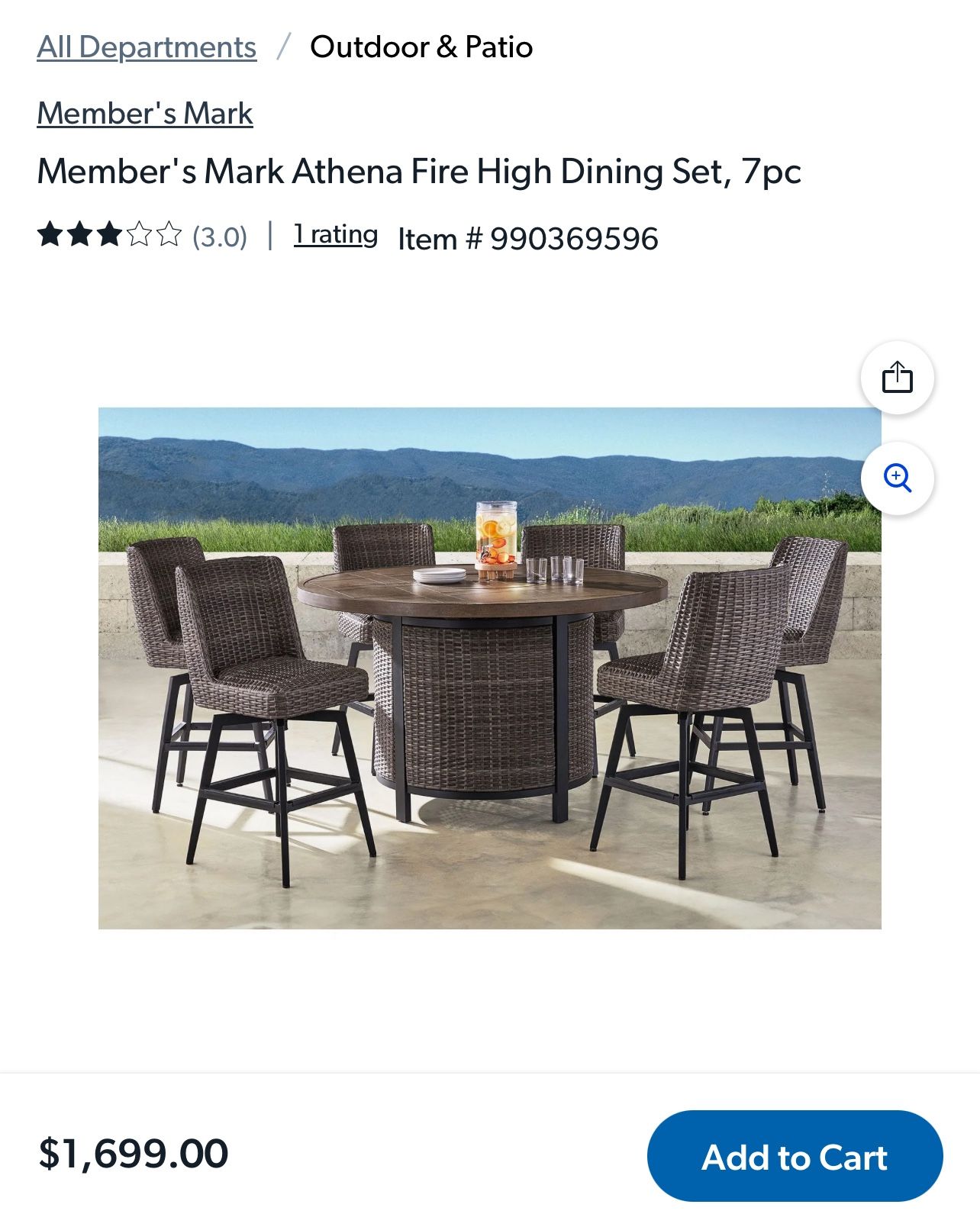 Fire Table Dining Set