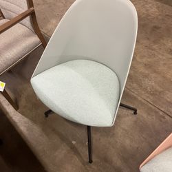 Arper Cila Grey Shell Green Cushion Chair 