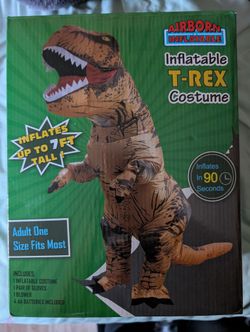 AIRBORN Inflatable T-REX Costume Adult One Size Fits Most