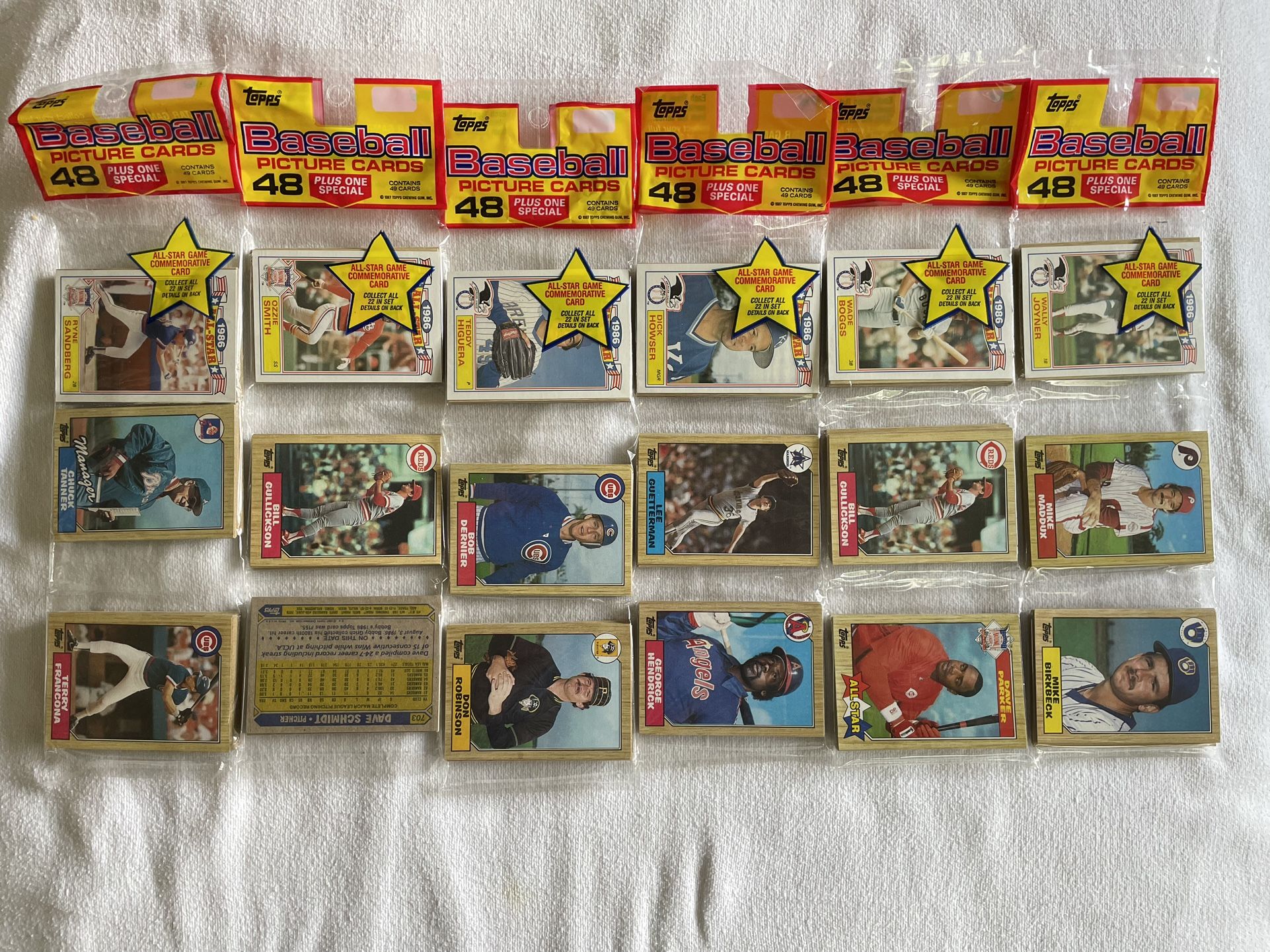 Lot Of 1987 Topps Baseball Rack Packs