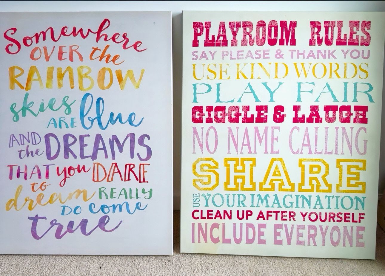 3D Word Art For Playroom or Bedroom