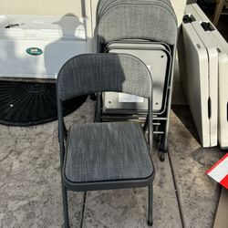 Cushion And Steel Chairs 