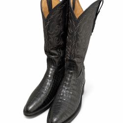 Authentic Cody James (size 8) black caiman belly cowboy boots