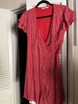 Small Red Wrap Dress
