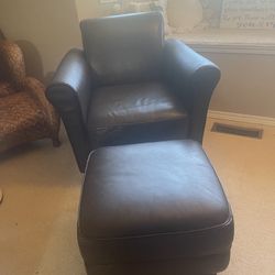 Brown Chair And Ottoman By Calia Italia 