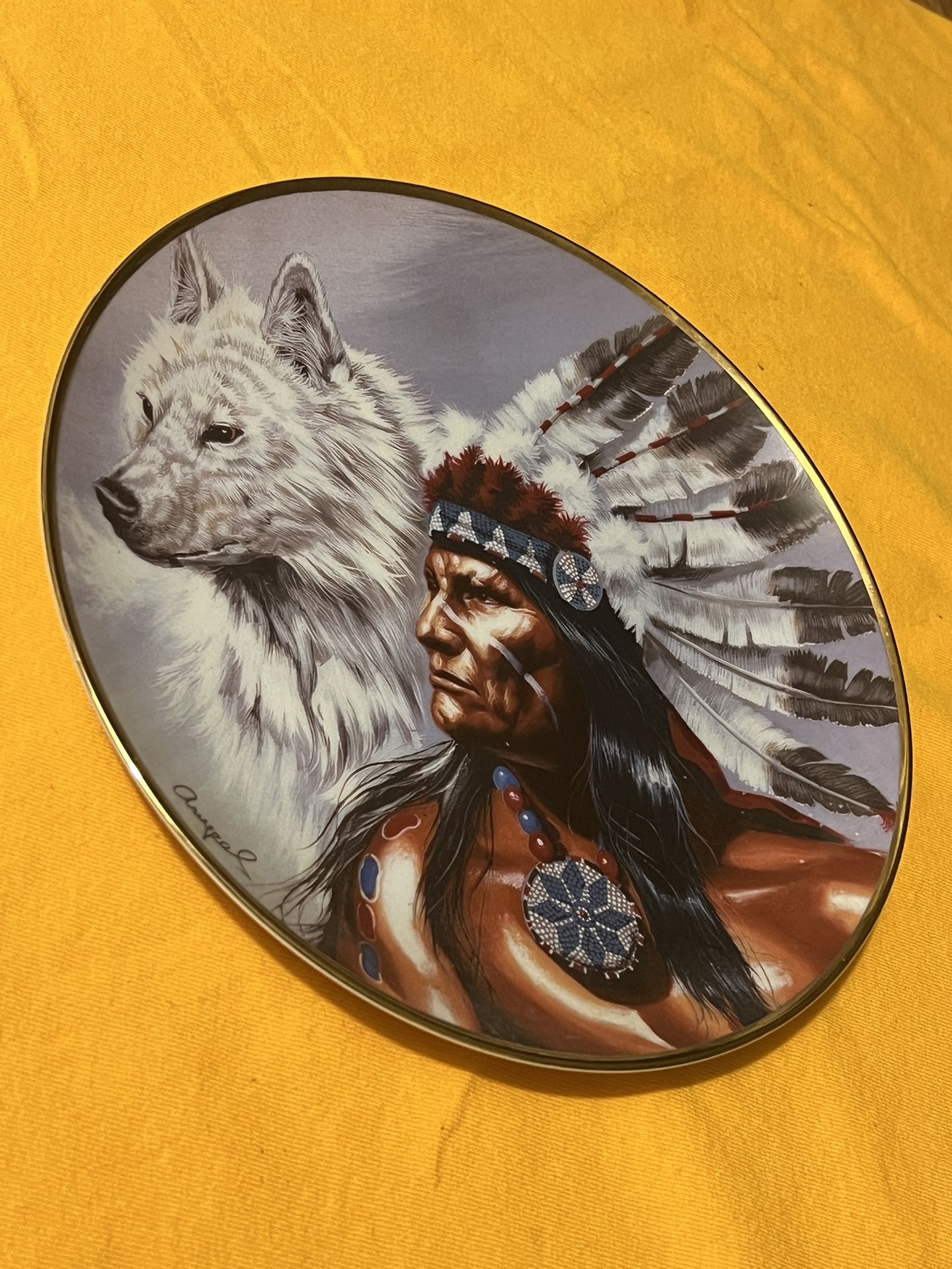 “Spirit Of The Wolf” Collectors Plate !