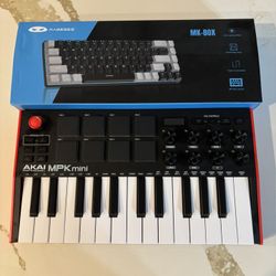Akai MPK Mini MIDI Controller And Mechanical Keyboard Bundle