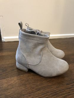 Old navy suede grey toddler girl boots
