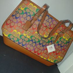 Purse with iconic logo and patterns