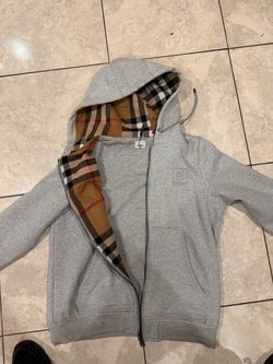 BURBERRY GRAY ZIP UP