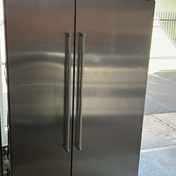 Kitchen Aid 48”Wide Built In Side By Side Refrigerator In Stainless Steel 