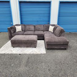 Sectional Sofa Couch + Ottoman FREE DELIVERY