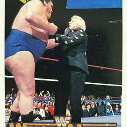 Classic WWF Wrestlemania VI Collector Card  # 141,  Andre The Giant  & Bobby The Brain