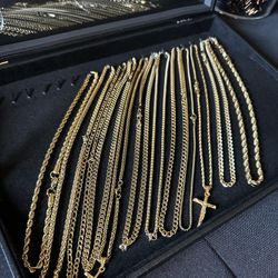 Gold Plated Chains 20” - 24” (Taking Offers/Sold Separately or as Bundle Deals)