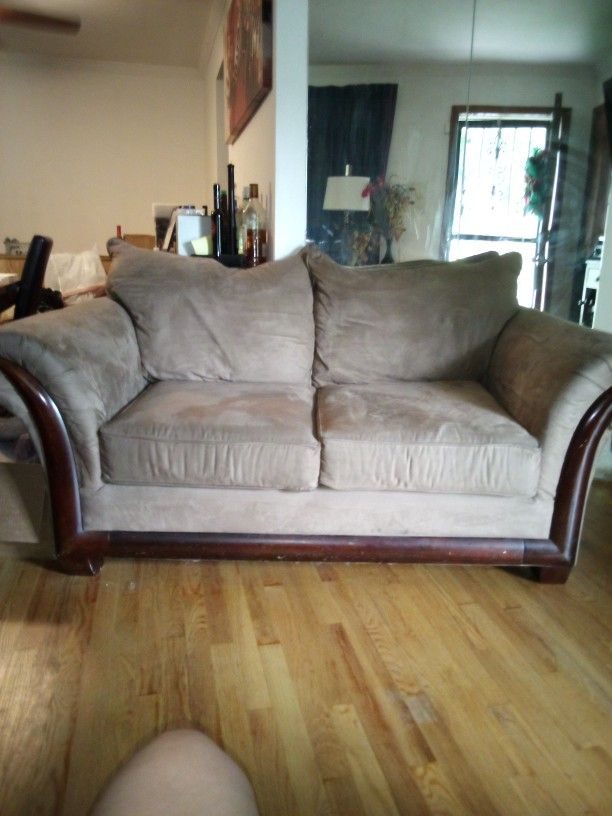 Tan/Beige Loveseat 