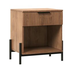 Walker Edison Paris Modern Scandinavian Reeded Nightstand - Set of 2