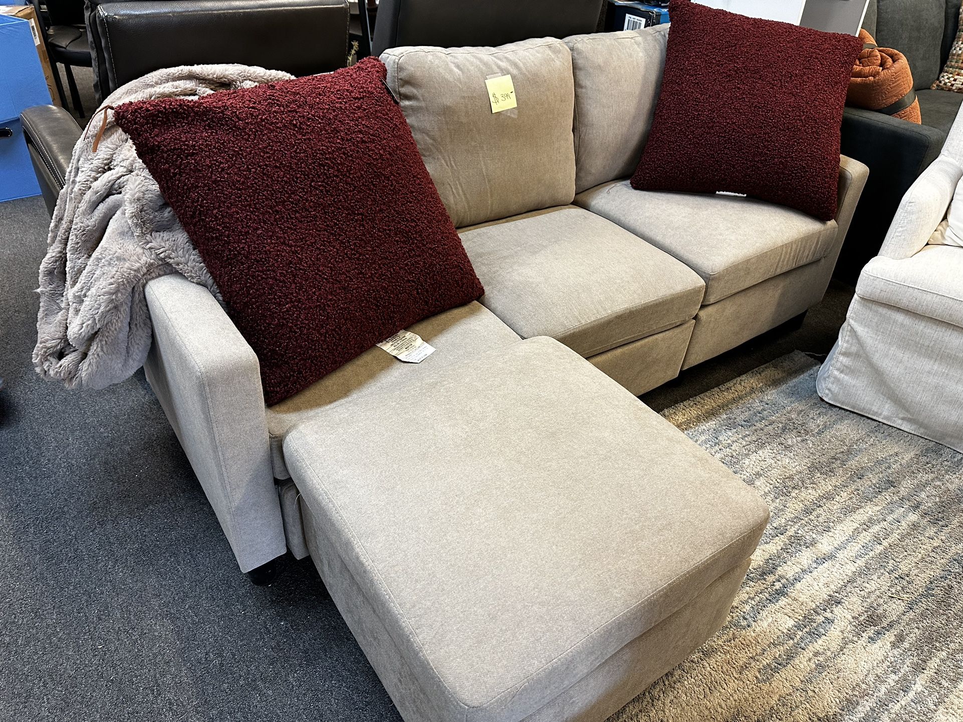 Small Sofa With Ottoman New 