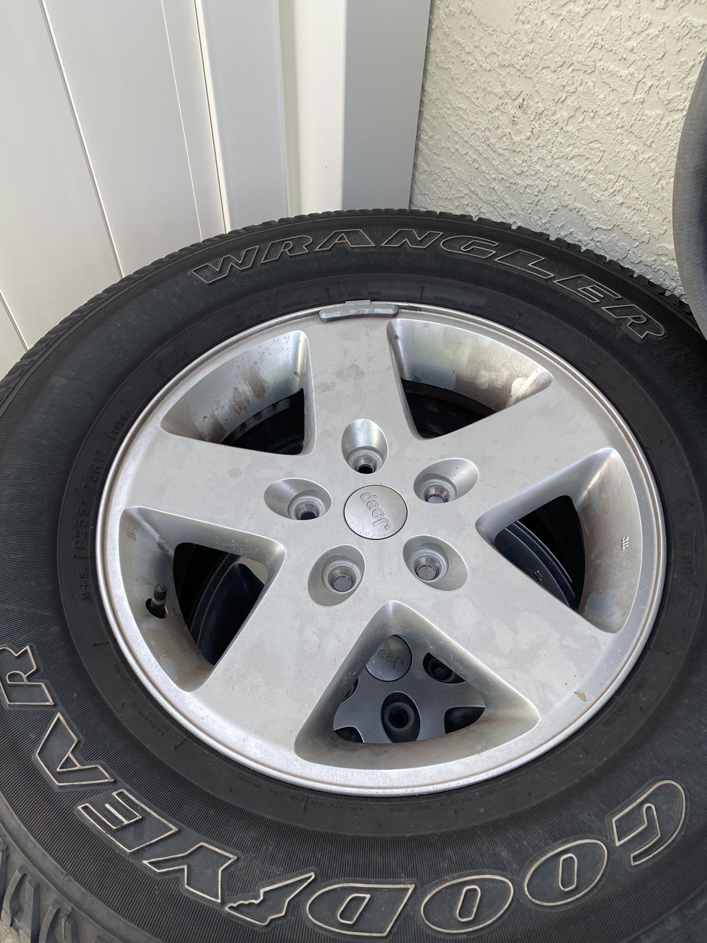 Jeep Wrangler Rims and Tires (Barley used)