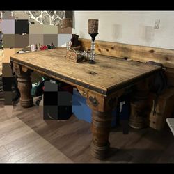 Kitchen Table/Solid Wood Rustic