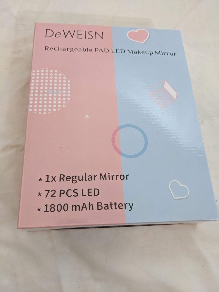 De Weisn LED folding travel mirror