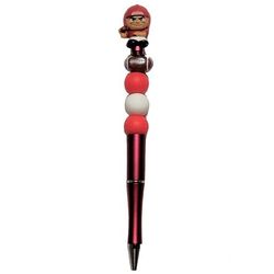 KC Chiefs NFL Patrick Mahomes Teenymates Custom Beaded Ballpoint Twist Pen Red