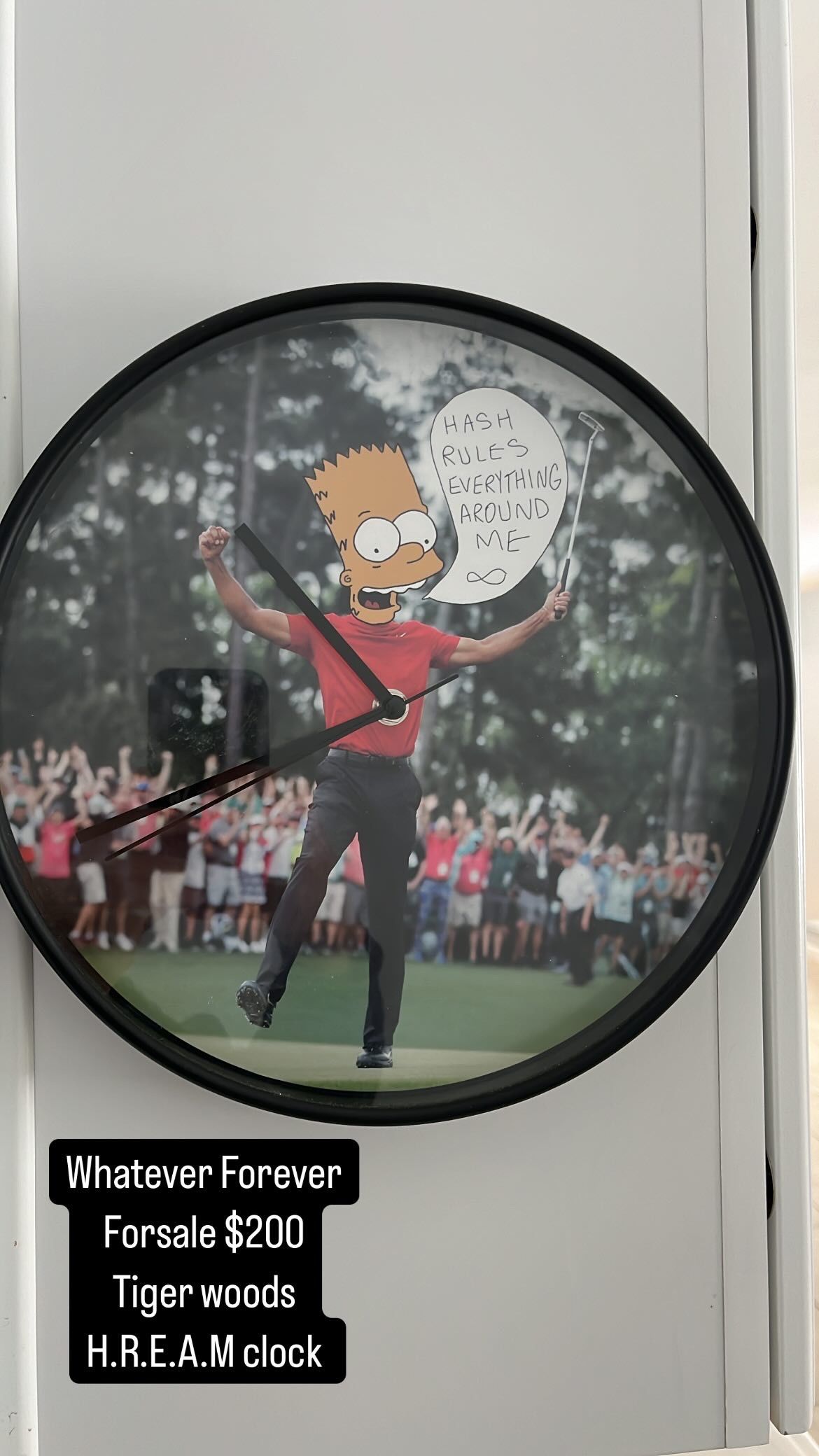 Gz1 Whatever Forever tiger woods HREAM Clock