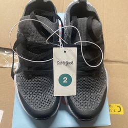 New Boy Black Shoes Size 2 
