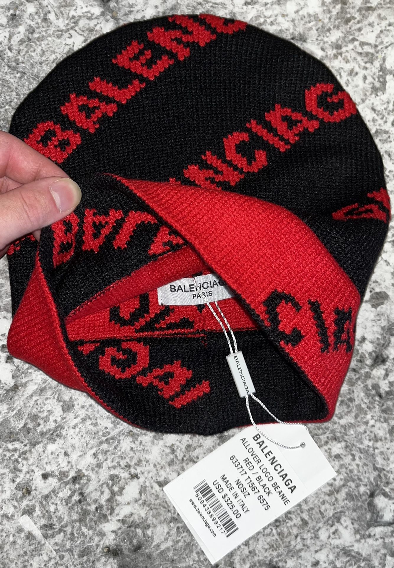 Balenciaga AllOver Logo Beanie