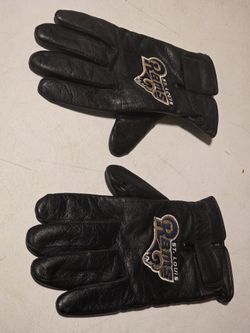 Rams Leather Gloves Size L $25