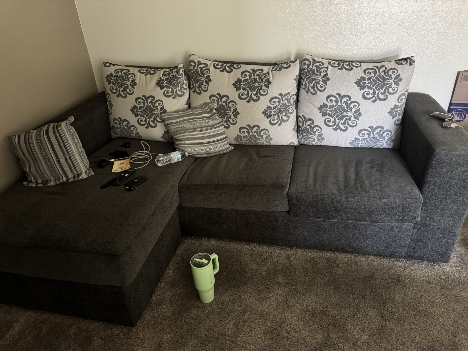 Couch And A Bed With The Mattress