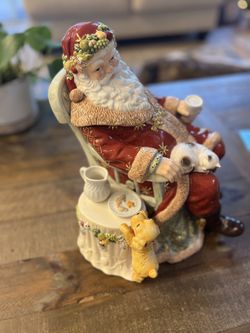 Vintage 2002 Christmas Waterford Collections Ceramic Santa Cookie Jar