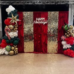 Backdrop Globos Navidad 